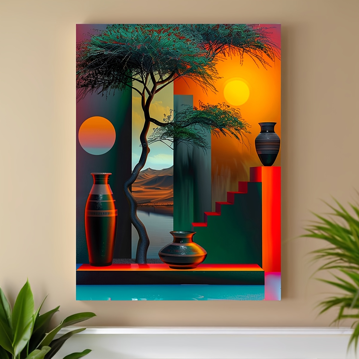 2D Flat, 1pc Canvas Art| Abstr - Home Office Room Inspiration recension och pris