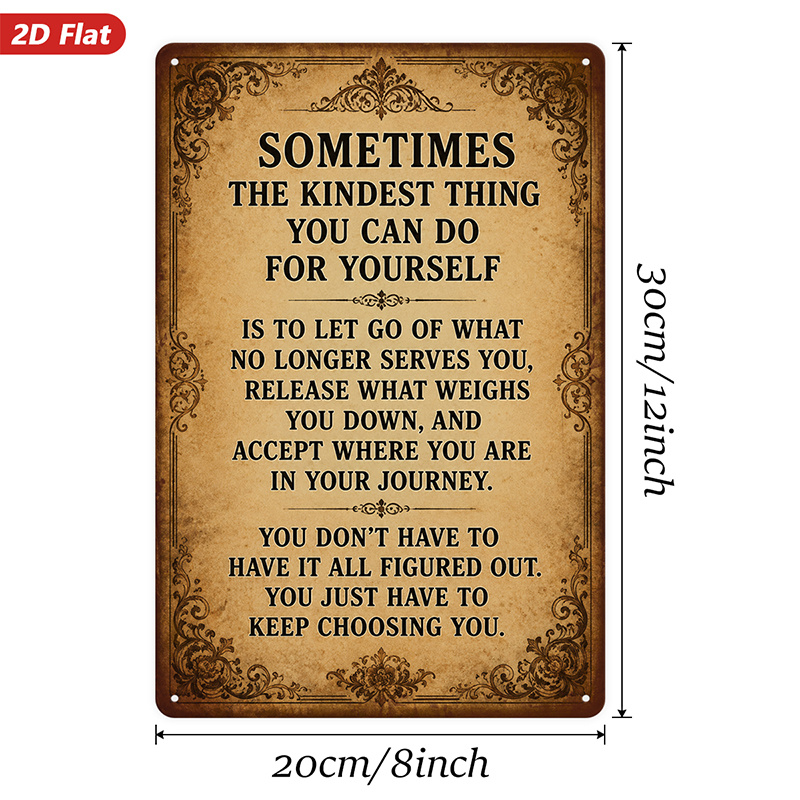 2D Flat, 1pc Metal Sign Wall A - Home Office Room Inspiration recension och pris