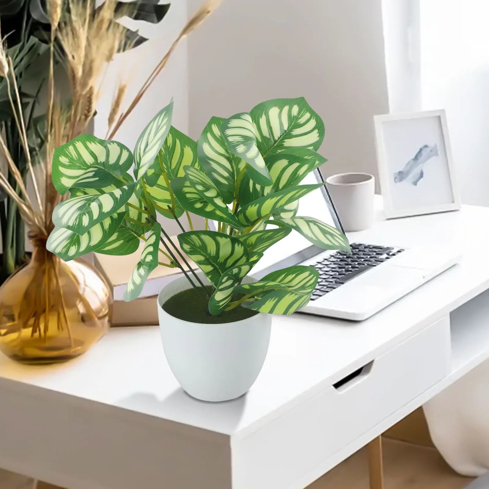 1PC Artificial Foliage Plant P - Home Office Layout recension och pris